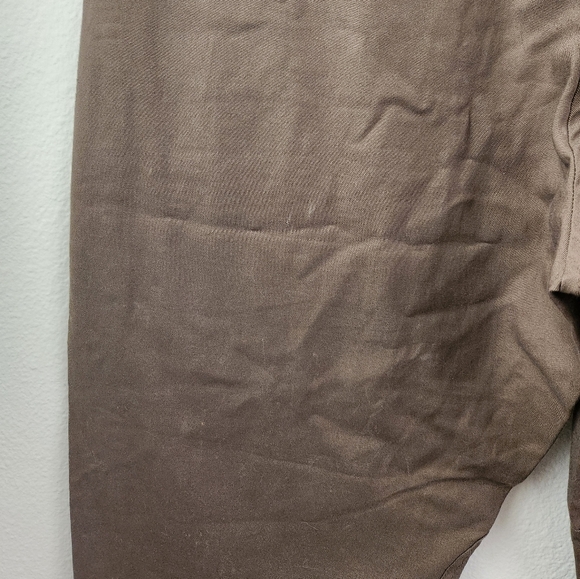 Halston Heritage Cropped Tapered Leg Relaxed Fit Brown Pants Army Style Size 6 - Picture 10 of 12